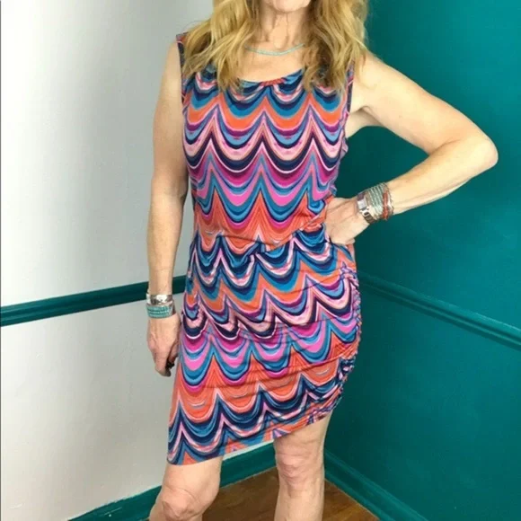 Trina Trina Turk jersey dress with ruching - Picture 3 of 7